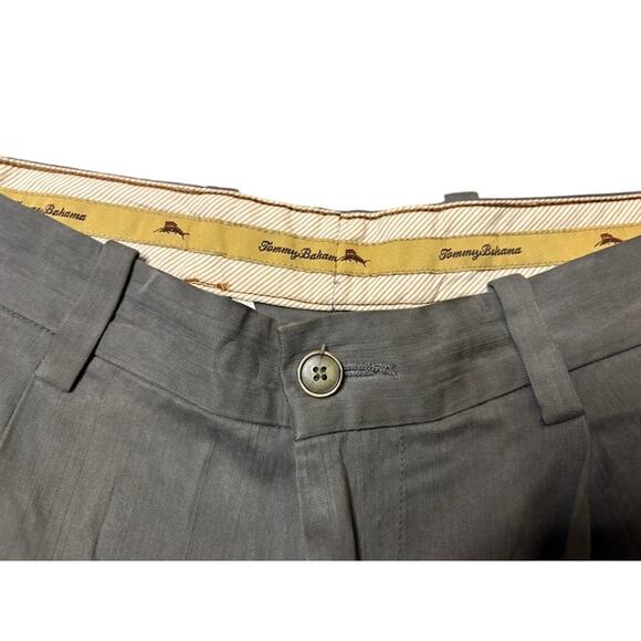 Tommy Bahama Silk Blend Pants Pleated Dress Slacks Gray 32 x 30 Relaxed Fit - Picture 3 of 7